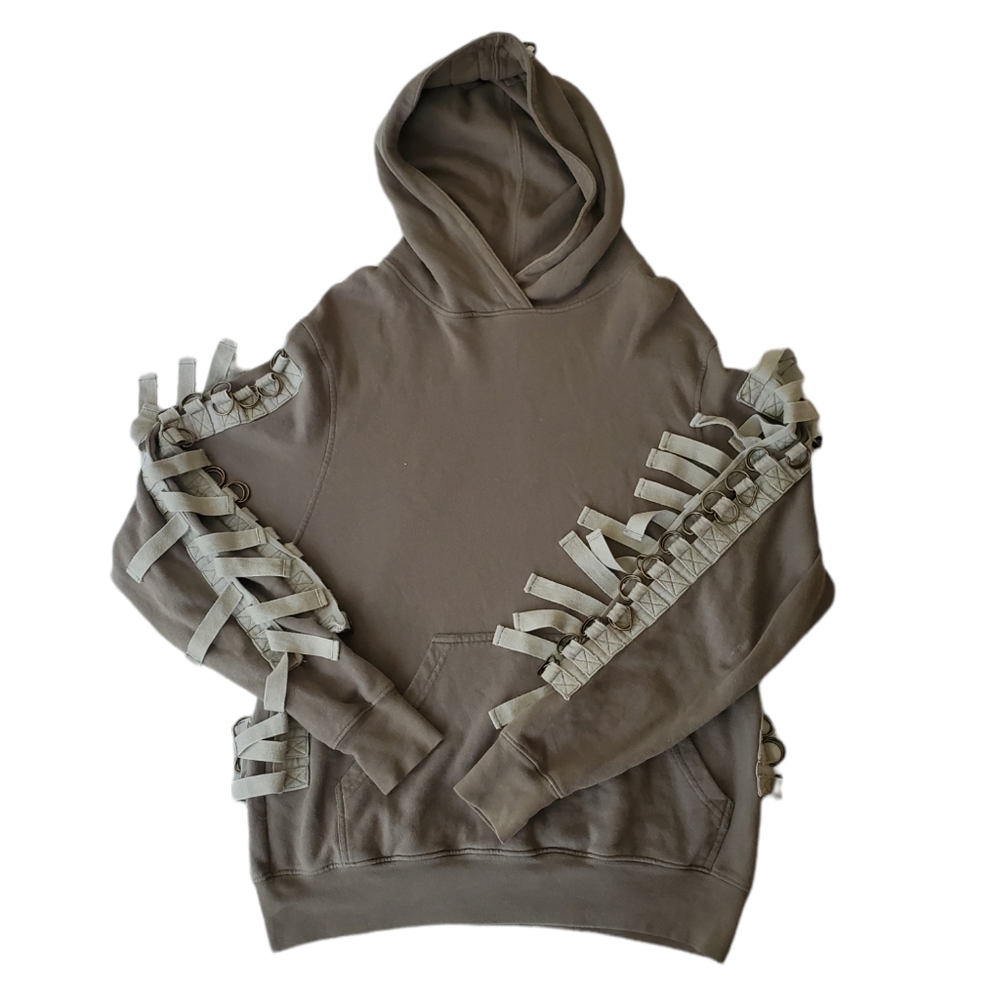 Light Brown/ Tan Hoodie with alot of Rings